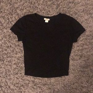 Bozzolo Black Crop Top